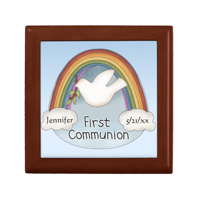 First Communion Ceramic Tile Gift Box (Front)