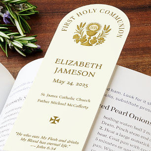 First Communion Chalice Host Anima Christi  Bookma Bookmarks