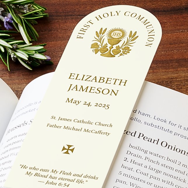 First Communion Chalice Host Anima Christi  Bookma Bookmarks (Creator Uploaded)
