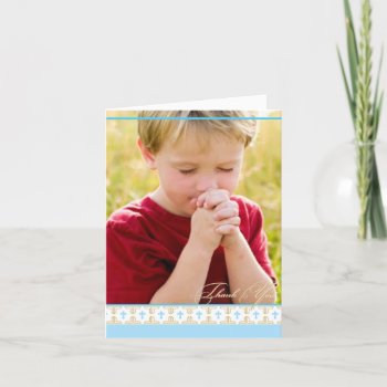 First Communion  Christening | Thank You Card by OrangeOstrichDesigns at Zazzle