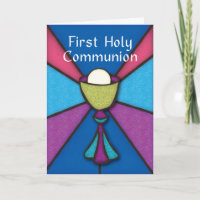 First Communion Congratulations & Blessings Glass