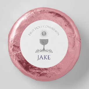 First Communion Cookie Pop Blue Dipped Oreo Cookie Favors