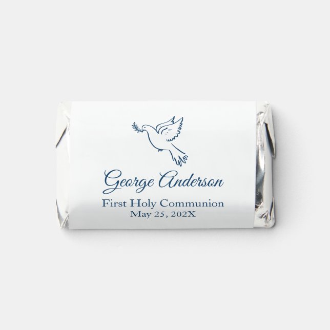 First Communion Custom Favors White Dove (Front)