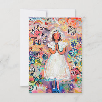 First Communion Customizable Prayer Card
