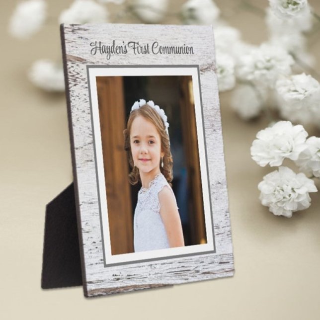 First Communion Day! Custom Photo tabletop plaque (Creator Uploaded)