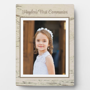 First Communion Day! Custom Photo tabletop plaque