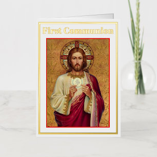 First Communion Day foil greeting card