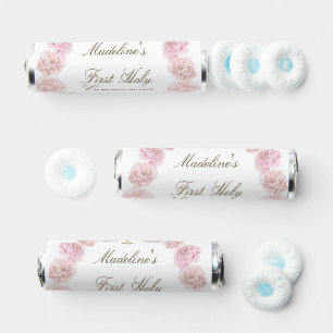 first communion delicate peonies  breath savers® mints