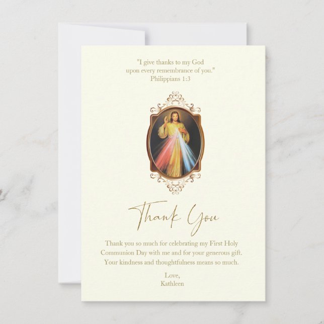 First Communion Divine Mercy Scripture (Front)