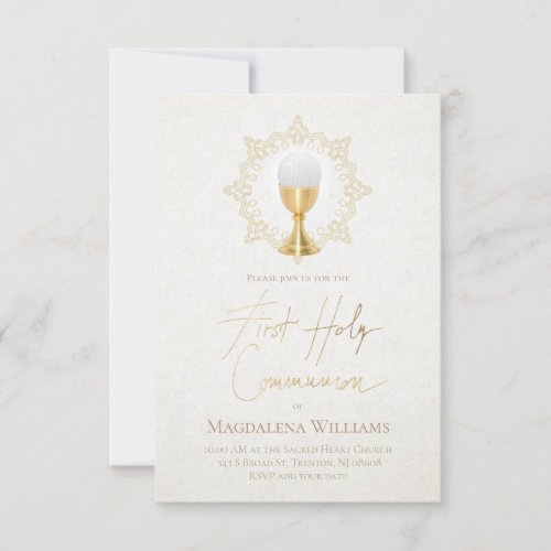 First Communion elegant modern Invitation