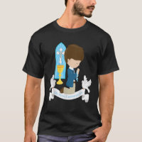 First Communion Gift Kids Brown Hair Boy Rosary So