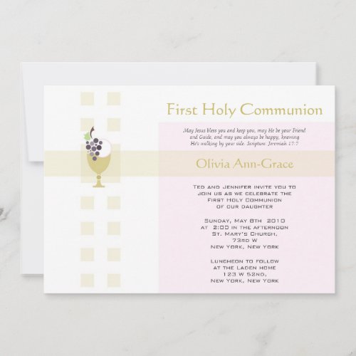 First Communion - Girl Custom Invite