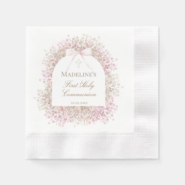 First Communion girl Napkins (Front)