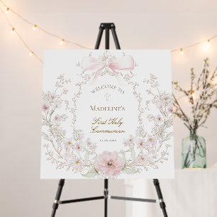 First Communion girl welcome Foam Board