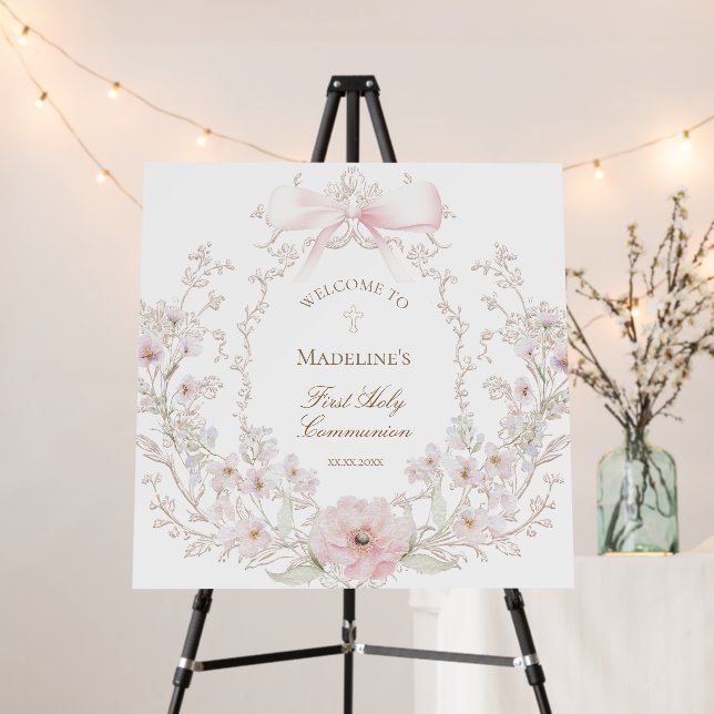 First Communion girl welcome Foam Board (In Situ (Stand))