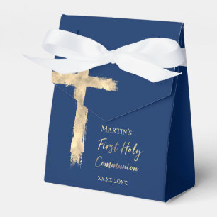 First Communion golden cross  Favor Box