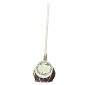 First Communion Greenery Gender Neutral Green Gold Cake Pops (Front)