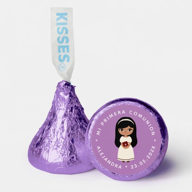 First Communion Hispanic Girl Mi Primera Comunion Hershey®'s Kisses® (Front)