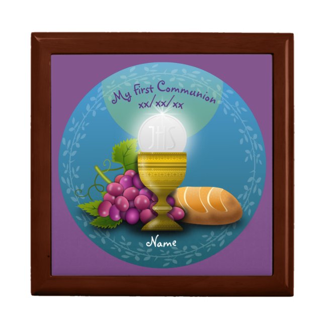 First Communion Holy Eucharist Memory Box (Front)