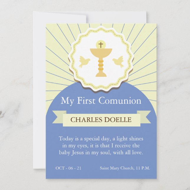 First Communion. Invitation (Front)