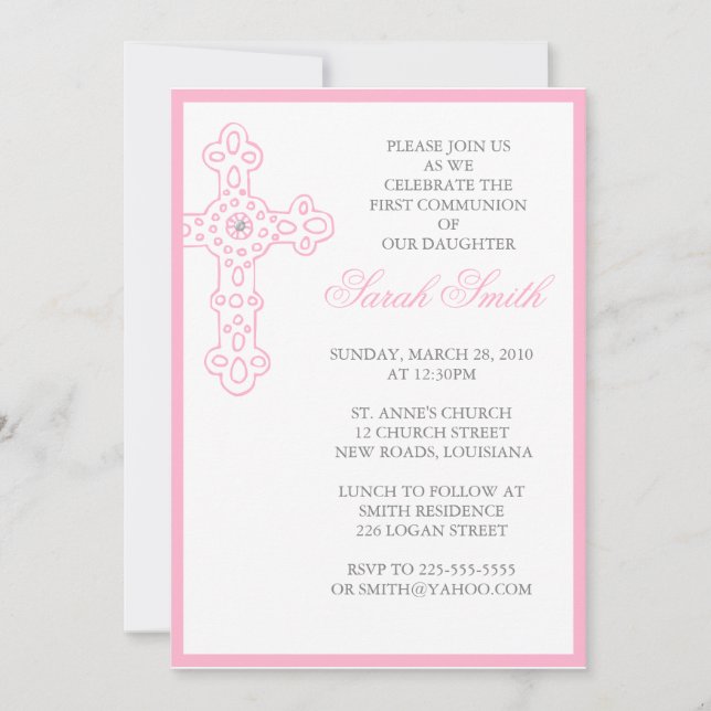 First Communion Invitation (Front)