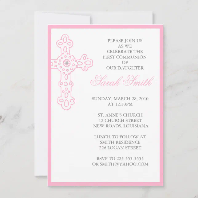 First Communion Invitation | Zazzle