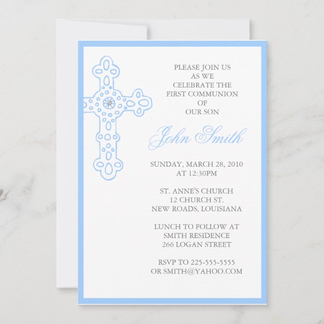 First Communion Invitation (Front)