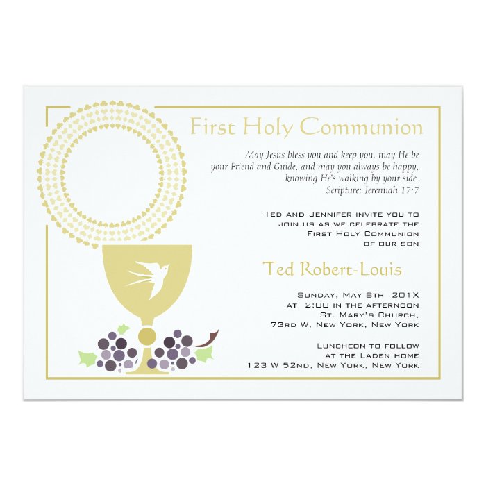 First Communion Invitation | Zazzle