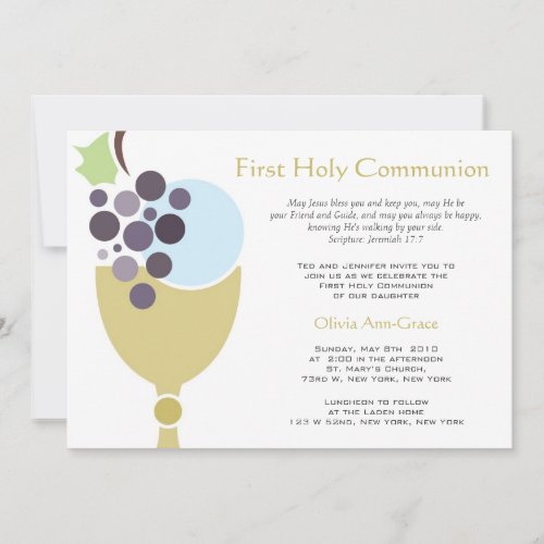 First Communion Custom Invitations