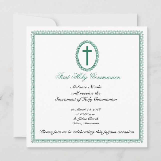 First communion invitation (Front)