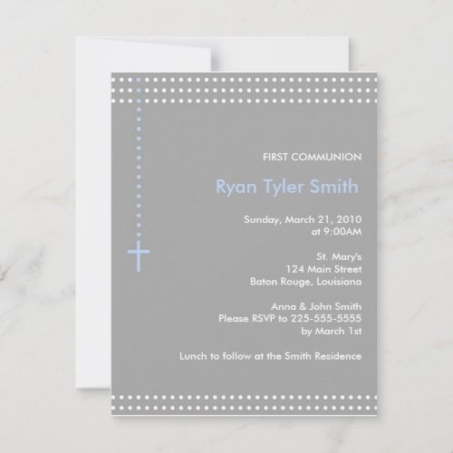 First Communion Personalized Announcements
