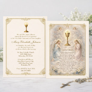 First Communion Invitation Anima Christi