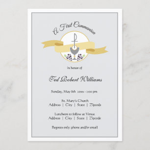 First Communion Invitation - Boy