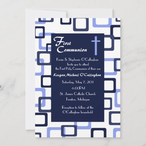 First Communion Invitation _ Boy