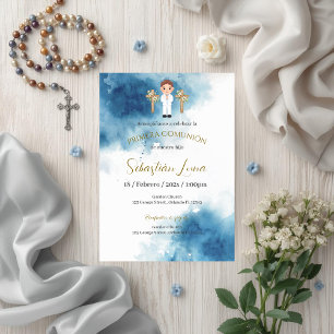 First Communion Invitation Boy