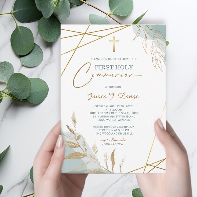 First Communion Invitation Boy (Creator Uploaded)