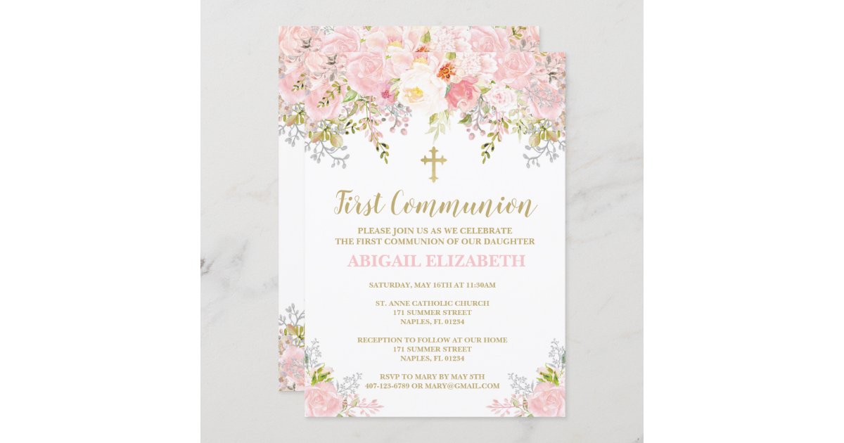 first holy communion blank invitations