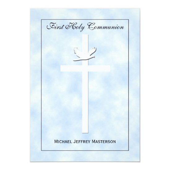 First Communion Invitation for Boys