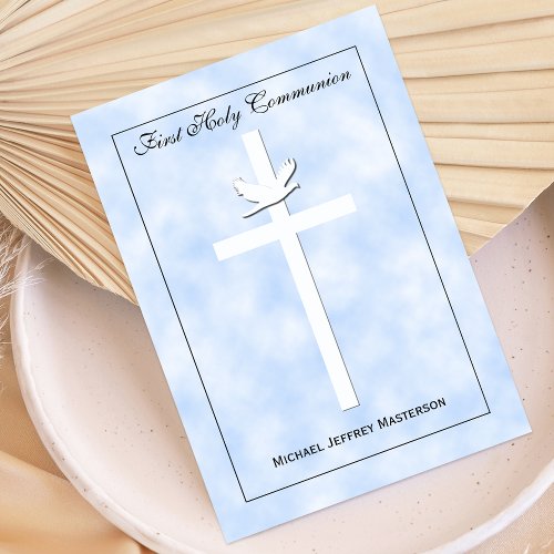 First Communion Invitation for Boys