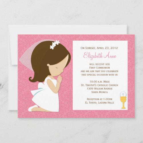 First Communion Invitation for Girl