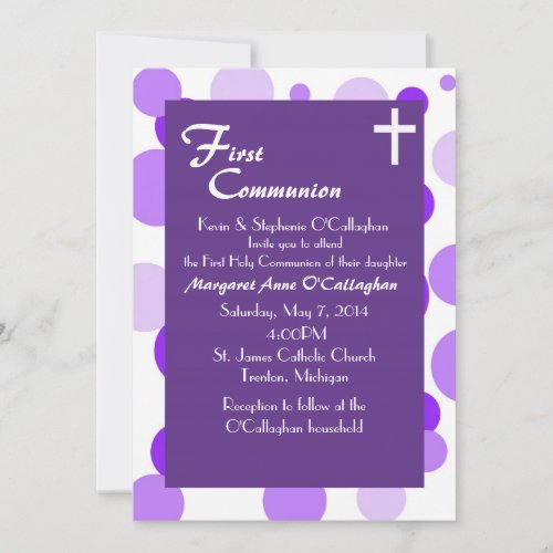 First Communion Invitation - Girl