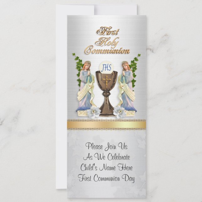 First  communion invitation with photo (Front)