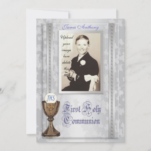 First Communion Invitation with photo