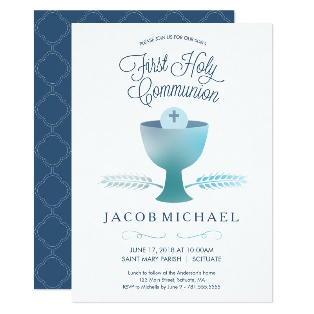 First Communion Invite - Boy's 1st Holy Communion