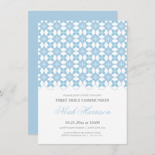 First Communion Invite _ Boys Custom Card