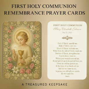 First Communion Jesus Roses Vintage