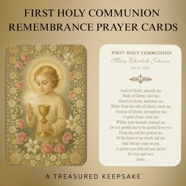 First Communion Jesus Roses Vintage (Creator Uploaded)