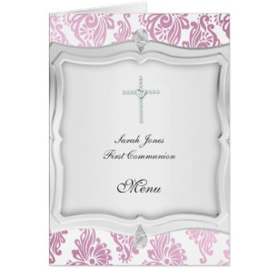 First Communion Menu 2 Cards