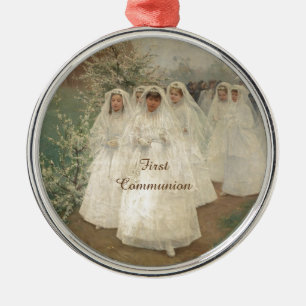 First Communion Metal Ornament