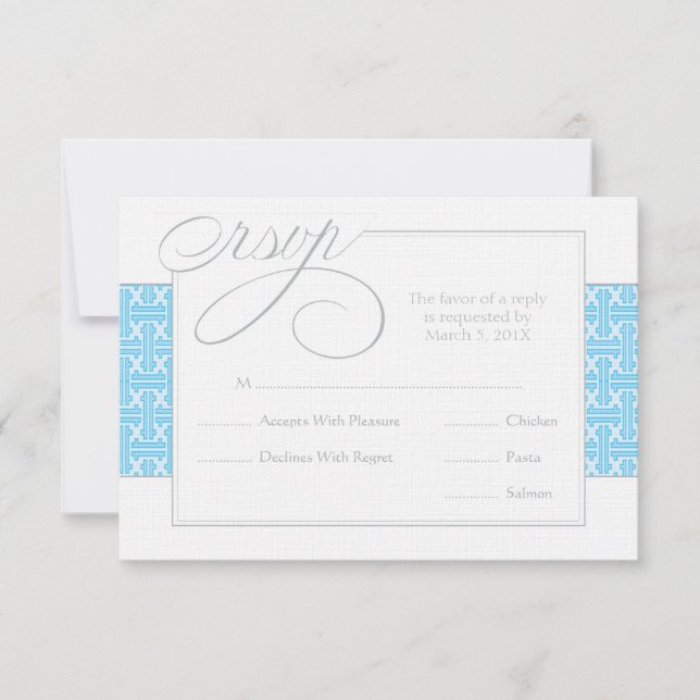 First Communion or Baptism RSVP  |  Blue (Front)